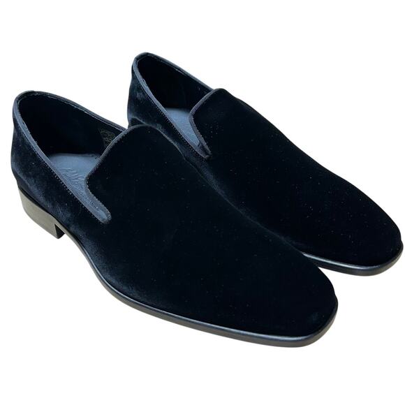 Saks Fifth Avenue Collection Velvet Loafers Black Men\'s Size 7 New in Box main image 5